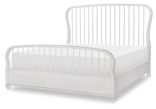 Cottage Park - Spindle Footboard Queen - Aged White