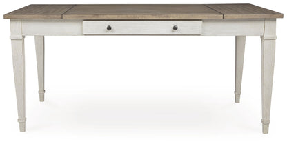 Skempton - RECT DRM Table w/Storage - White