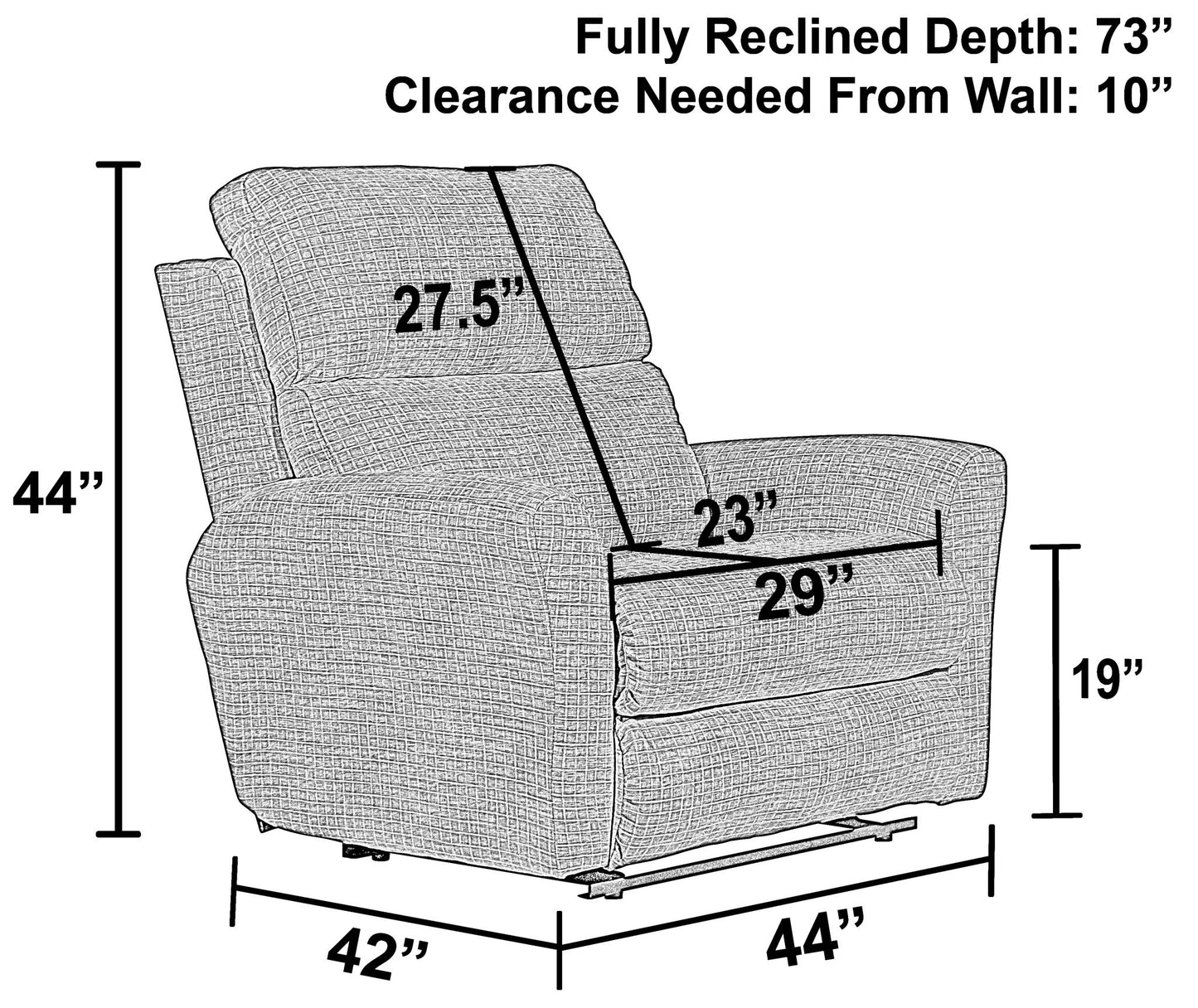Justine - Lay Flat Extra Wide Recliner - Sandstone