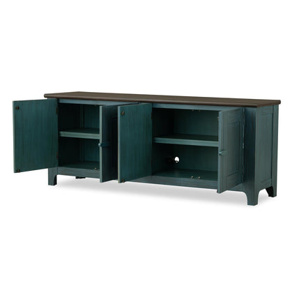 Lake House - Door Console - Sea Glass And Dried Tobacco