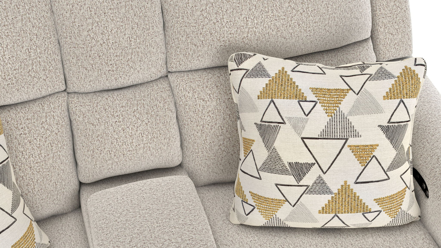 Micah - Power Headrest Power Deep Seat Reclining Console Loveseat - Oatmeal