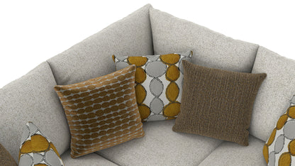 Tori - Sectional With Comfort Coil Seating And Accent Pillows Included