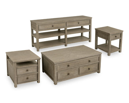 Lena - Lift Top Cocktail Table With Casters - Mink