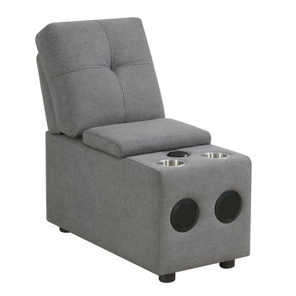 Armani - Modular Console With USB Charger, No Pillow (Ista3 Packaging) - Columbia Charcoal