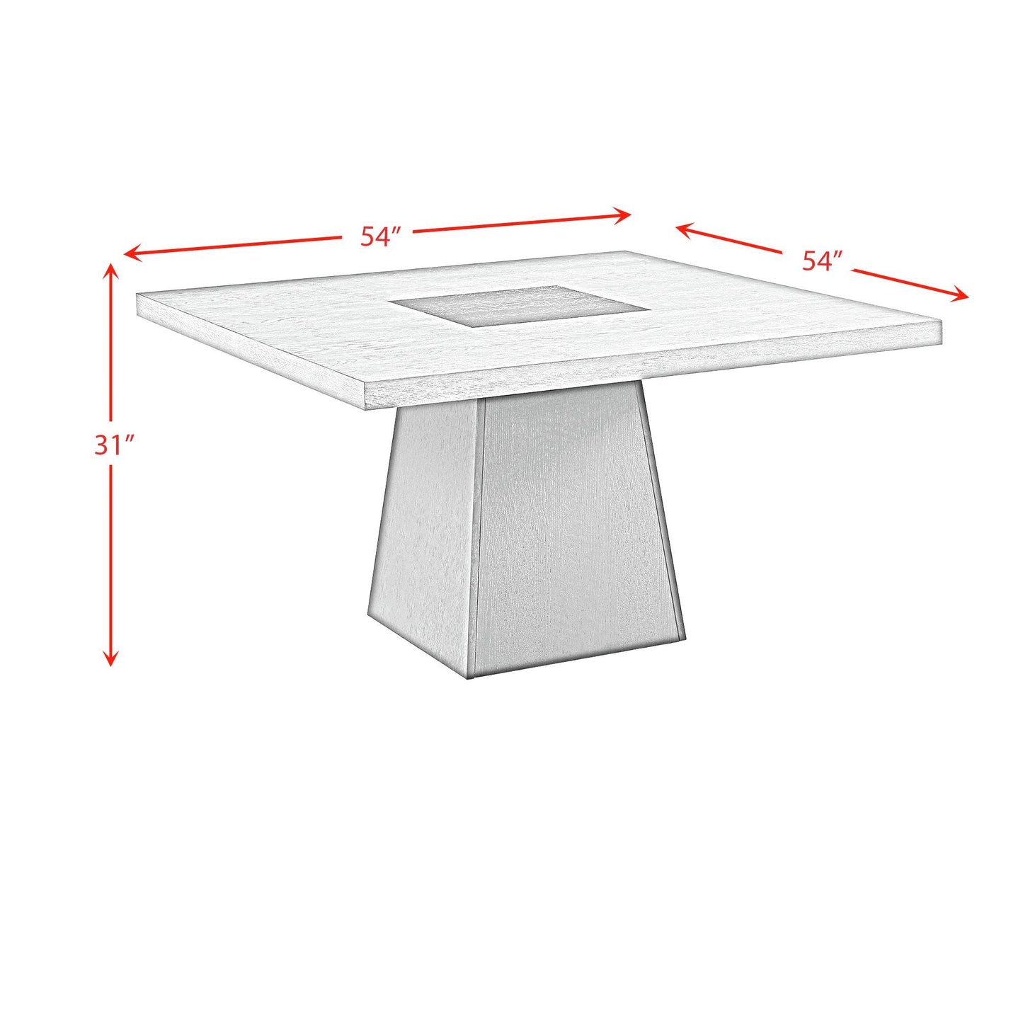 Jemma - Square Dining Table - Gray / Dark Espresso