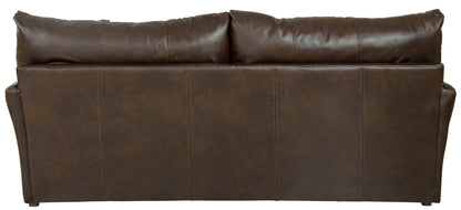 Pavia - Top Grain Italian Leather Sofa With Cuddler Cushions - Cocoa
