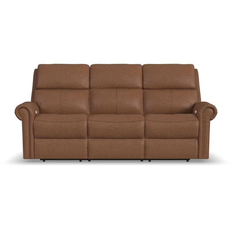Bernard - Power Reclining Sofa With Console, Power Headrest, & Lumbar