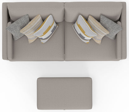Trevor - Extra Deep Oversized Sofa With Included Storage Cocktail Ottoman