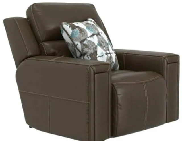 Arezzo - Power Headrest Power Lay Flat Recliner With Zero Gravity/Extended Ottoman - Chocolate