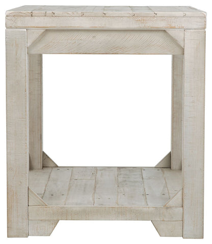 Fregine - Rectangular End Table - Whitewash