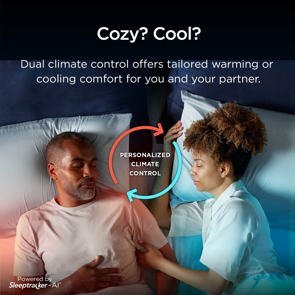 Tempur-Breeze - Tempur-ActiveBreeze Medium Hybrid Mattress With Ergo ProSmart Air Base