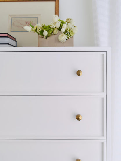 Chelsea - Drawer Chest - White With Gold Accents