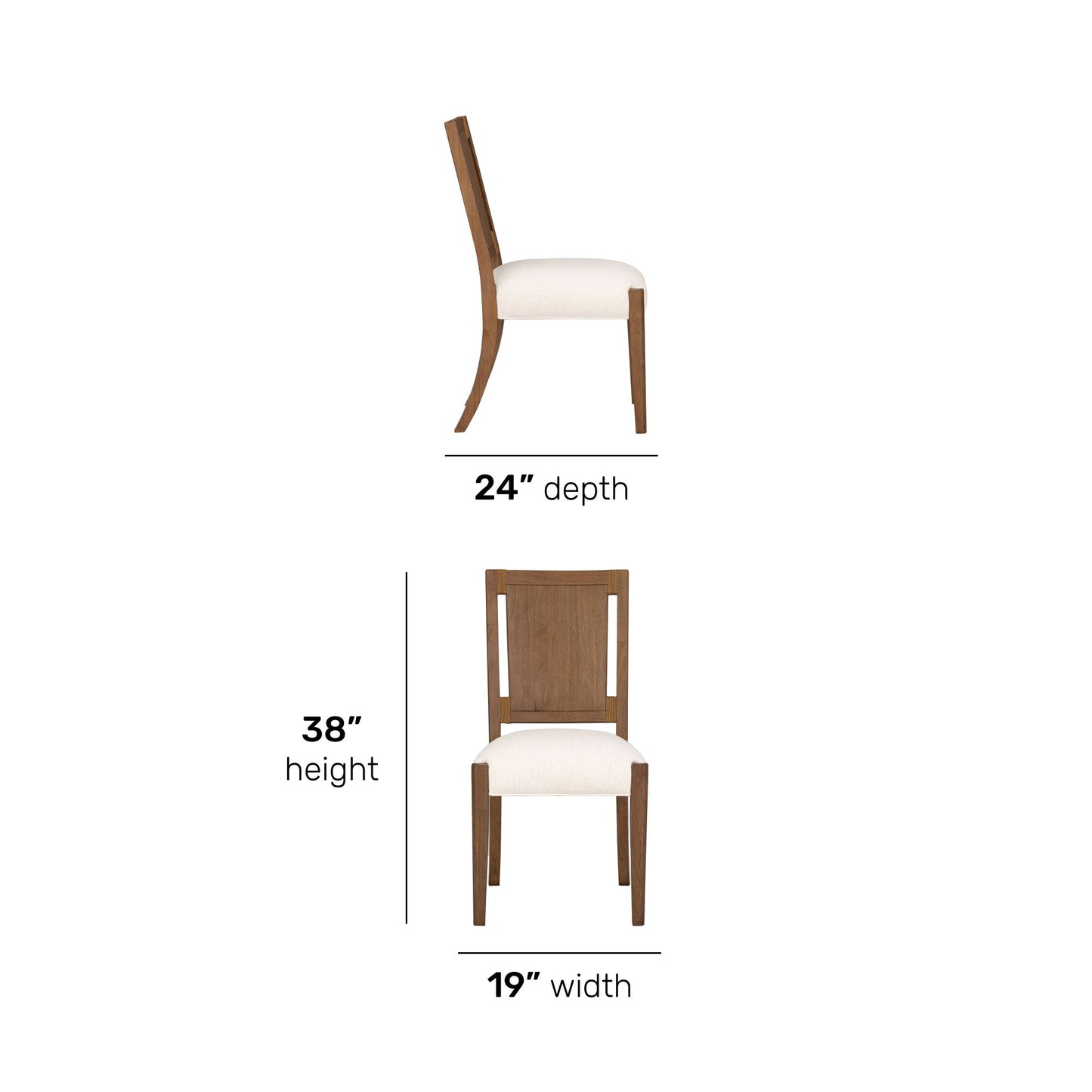 Lincoln - Upholstered Dining Chair - Brown / Milk