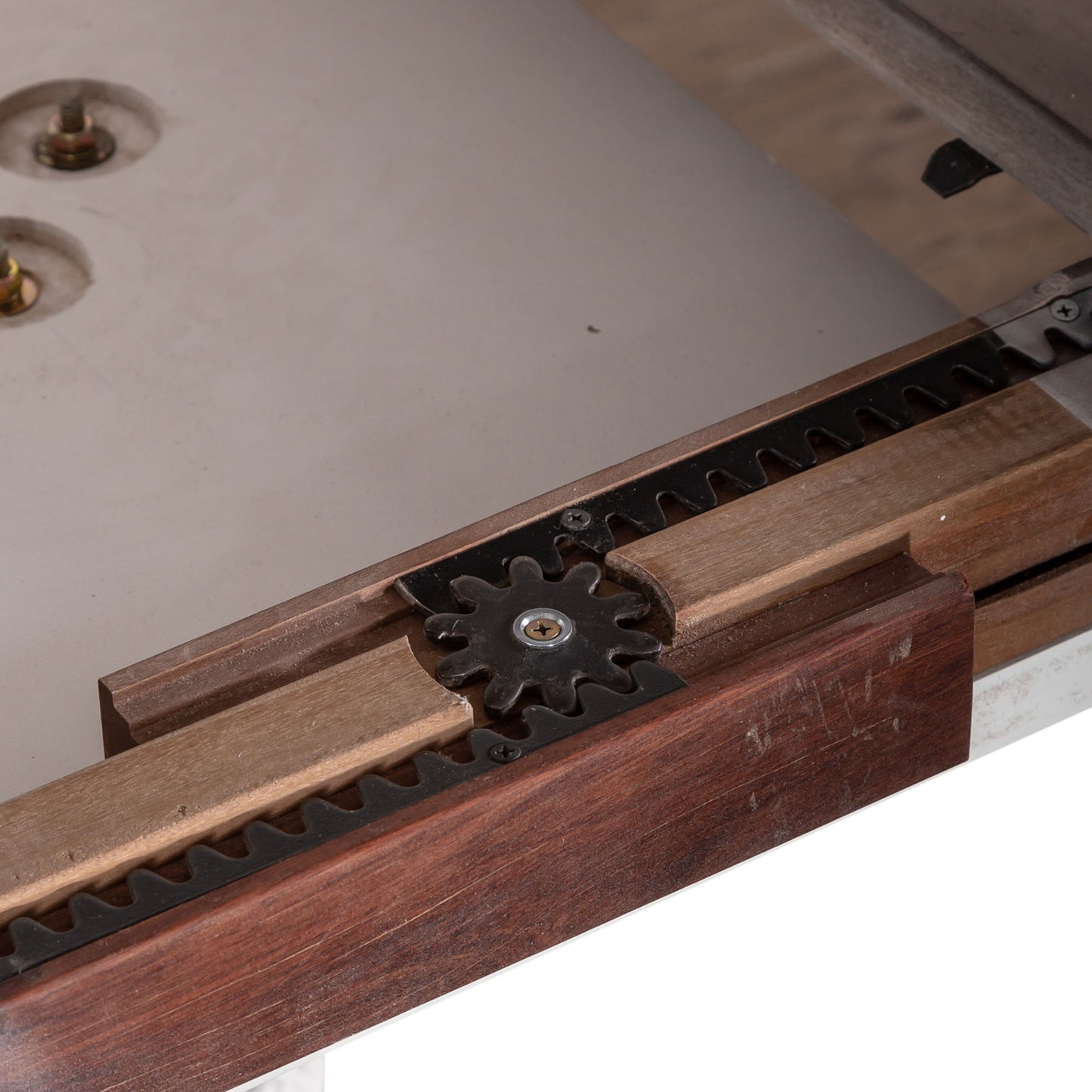 Ocean Isle - Single Pedestal Table Top - Antique White & Dark Brown