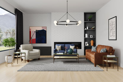 Moxy - Fabric Loveseat With Straight Track Arms