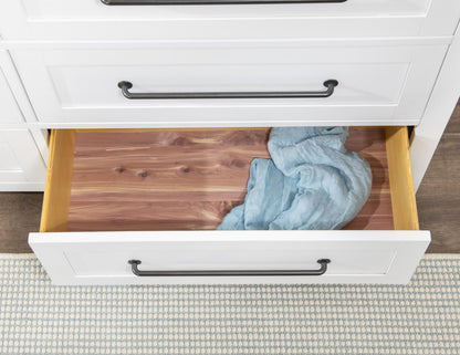 Horizons - 6 Drawers Dresser - Pure White / Natural Oak