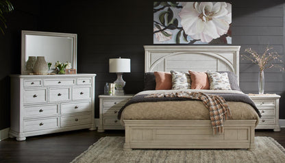 Nashville - King Gb Panel Post Headboard - Cloud