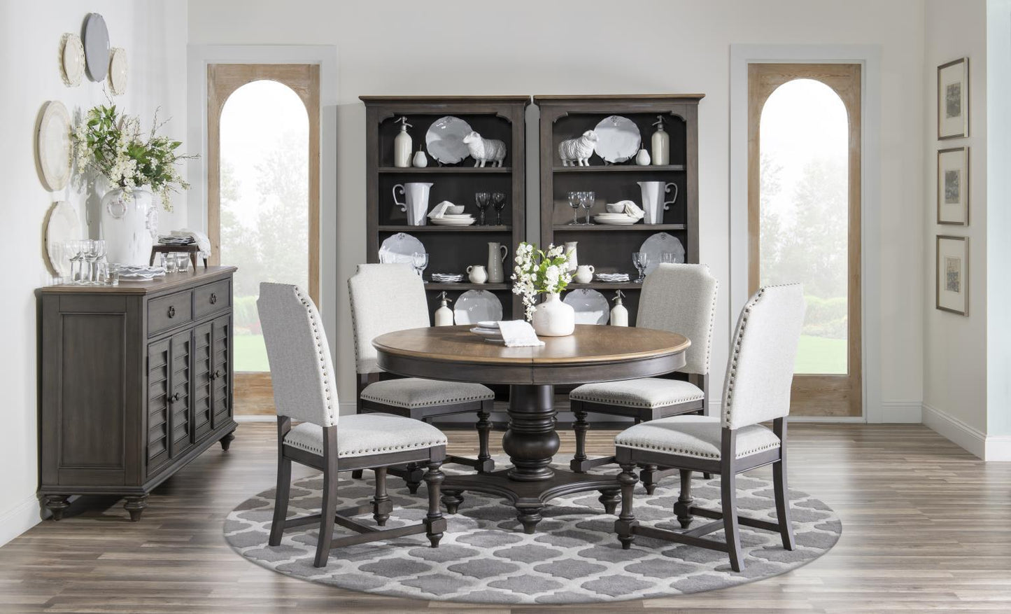 Kingston - Upholstered Side Chair (Set of 2) - Sandalwood Brown / Dark Sable