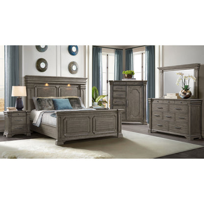 Kings Court - 7-Drawer Door Chest - Gray