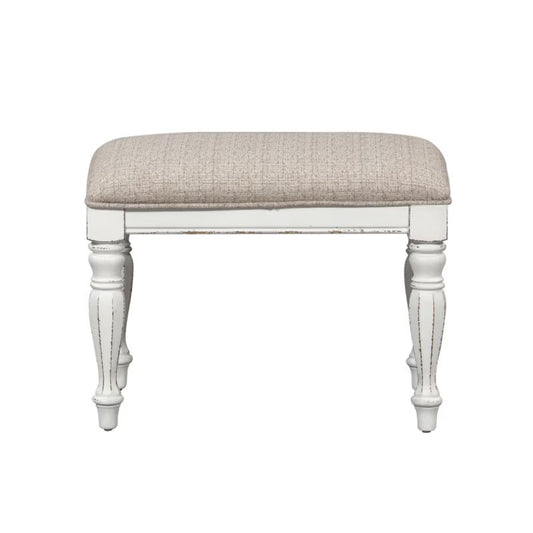 Magnolia Manor - Accent Bench - Antique White
