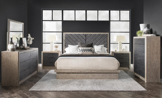 Halifax - Upholstered Headboard King / California King - Flax And Java