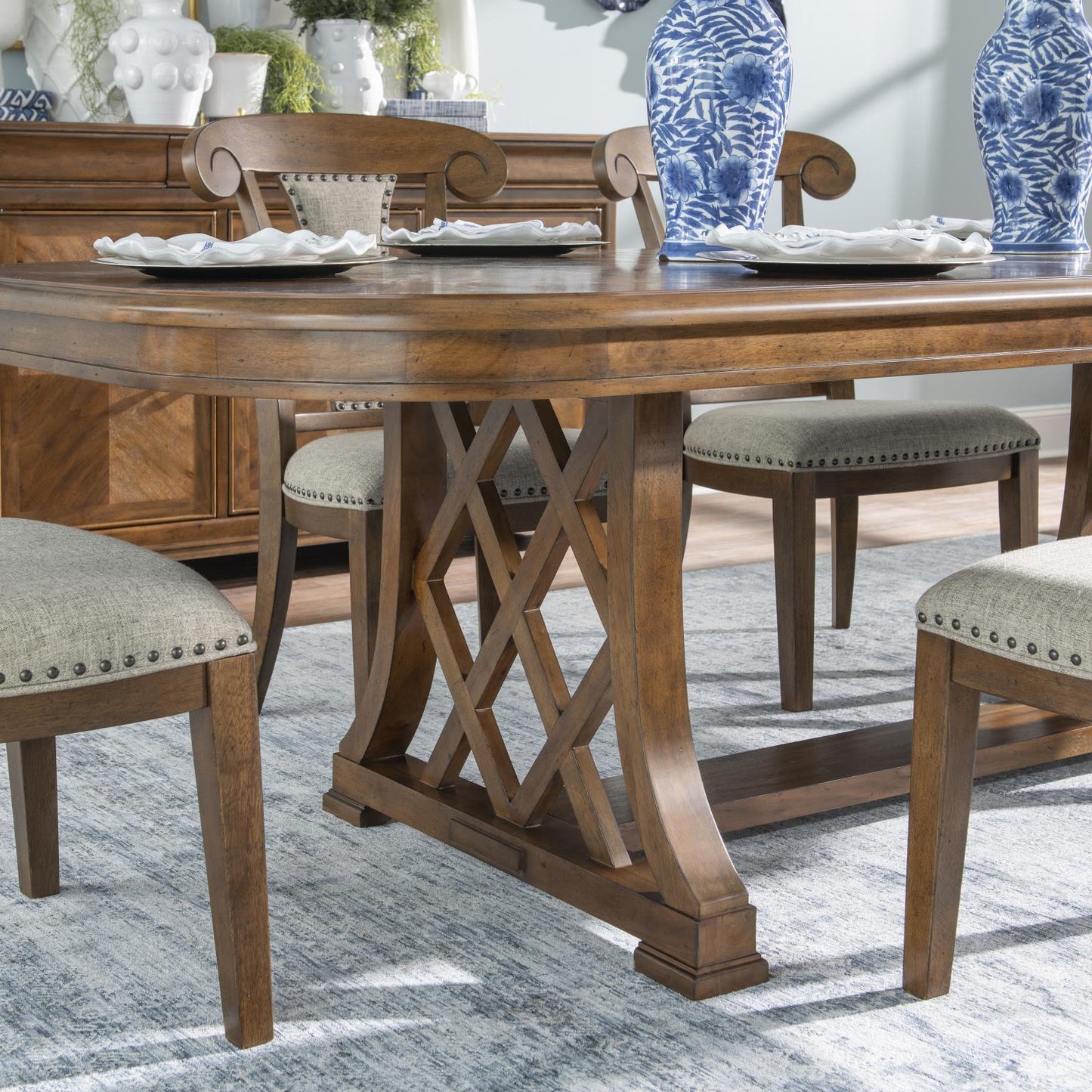 Echelon - Trestle Dining Table - Heritage Walnut