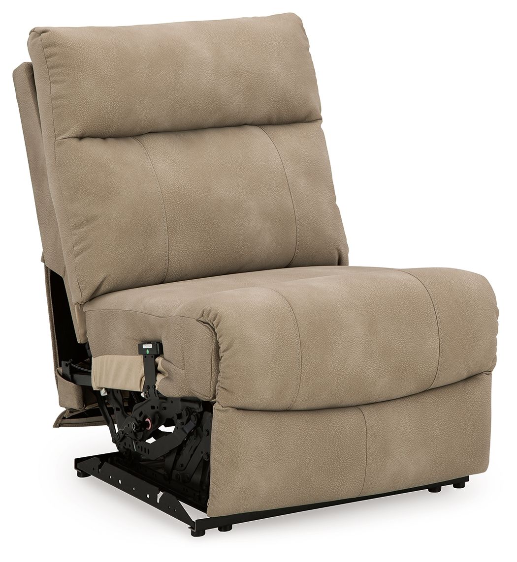 Next-gen Durapella - Power Armless Recliner With Adj Headrest - Sand