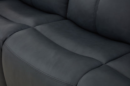 Warren - Power Reclining Sofa With Console, Power Headrest & Lumbar - Black