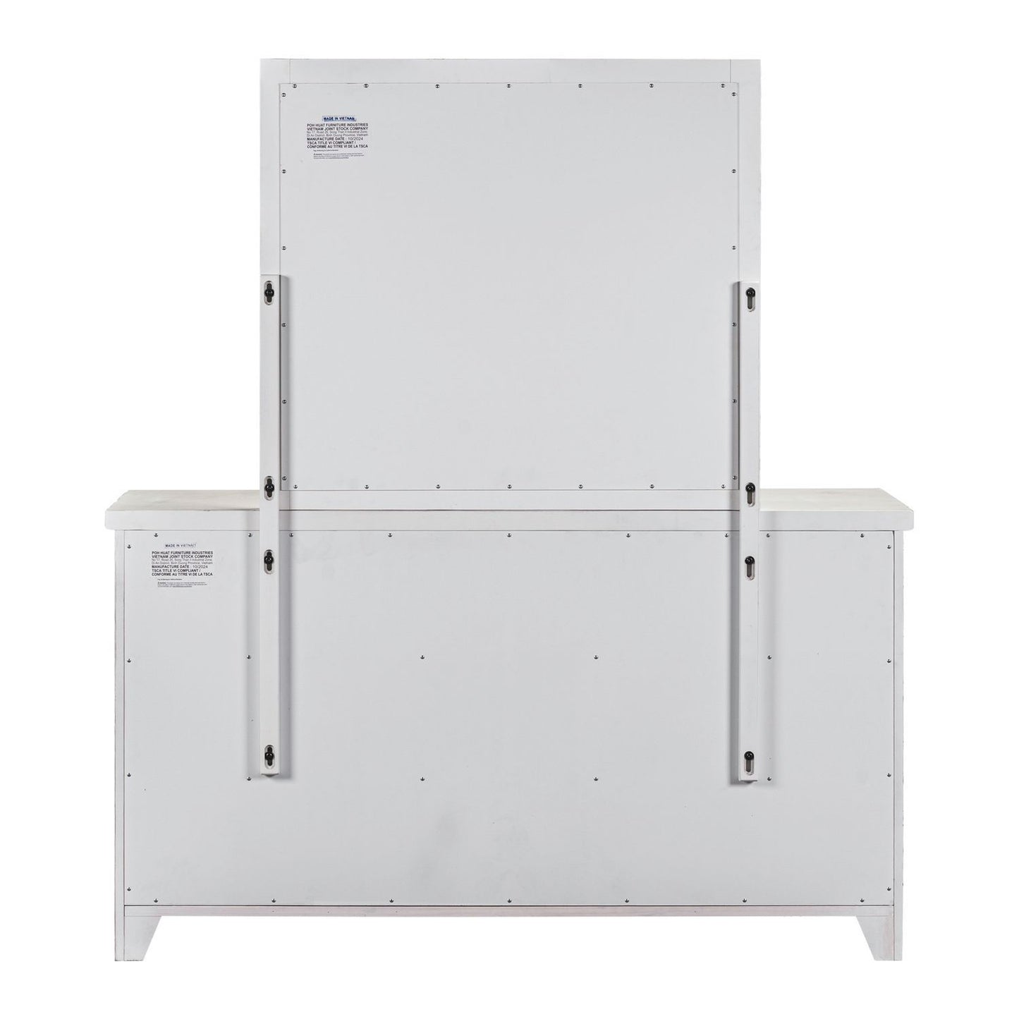 Backroads - Dresser & Mirror - White