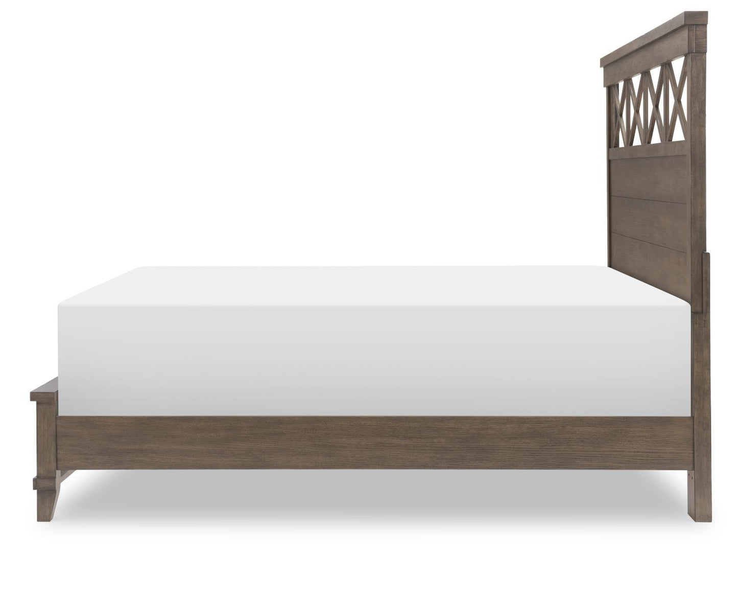 XXX's And OOO's - Queen Panel Footboard - Dark Brown