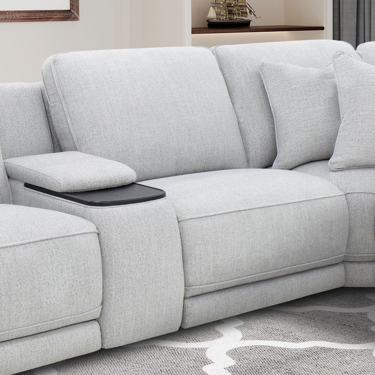 Blake - Armless Recliner P2 & Zero Wall - Estero Smoke