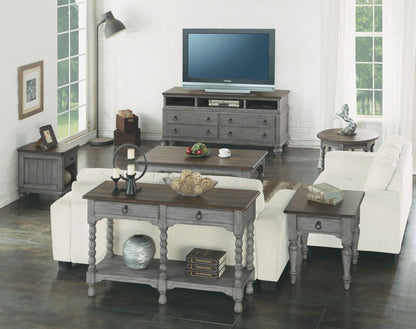 Plymouth - Sofa Table With Drawers - Gray