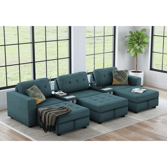 Options One - RHF Chair With 1 Pillow - Teal