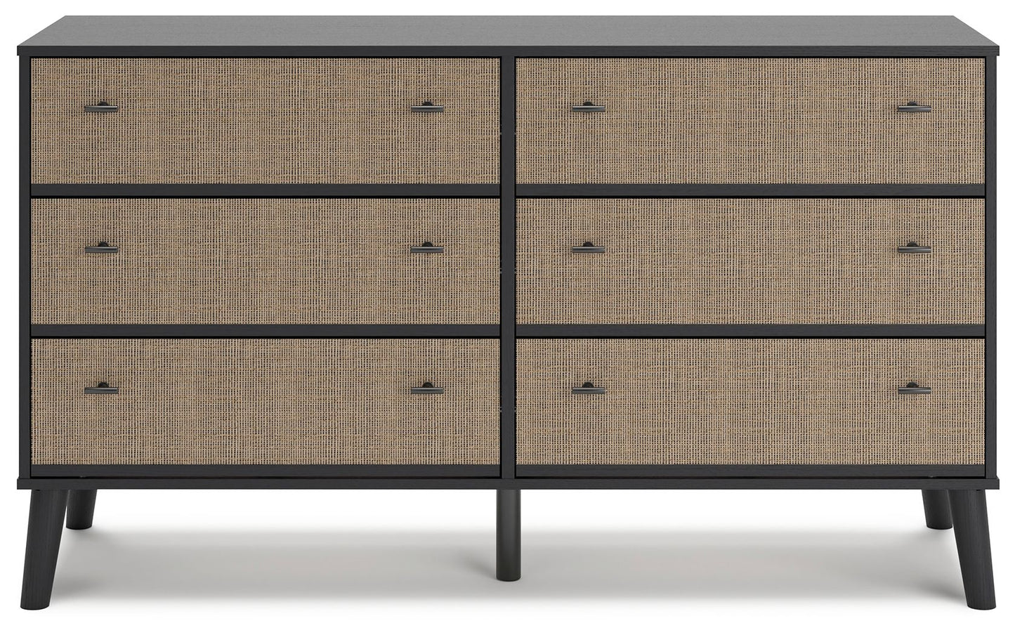 Charlang - Six Drawer Dresser - Black / Gray