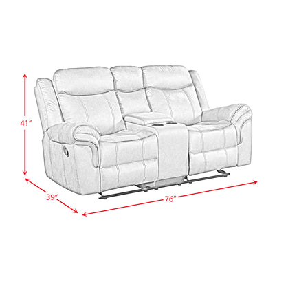 Sorrento - Motion Loveseat With Console