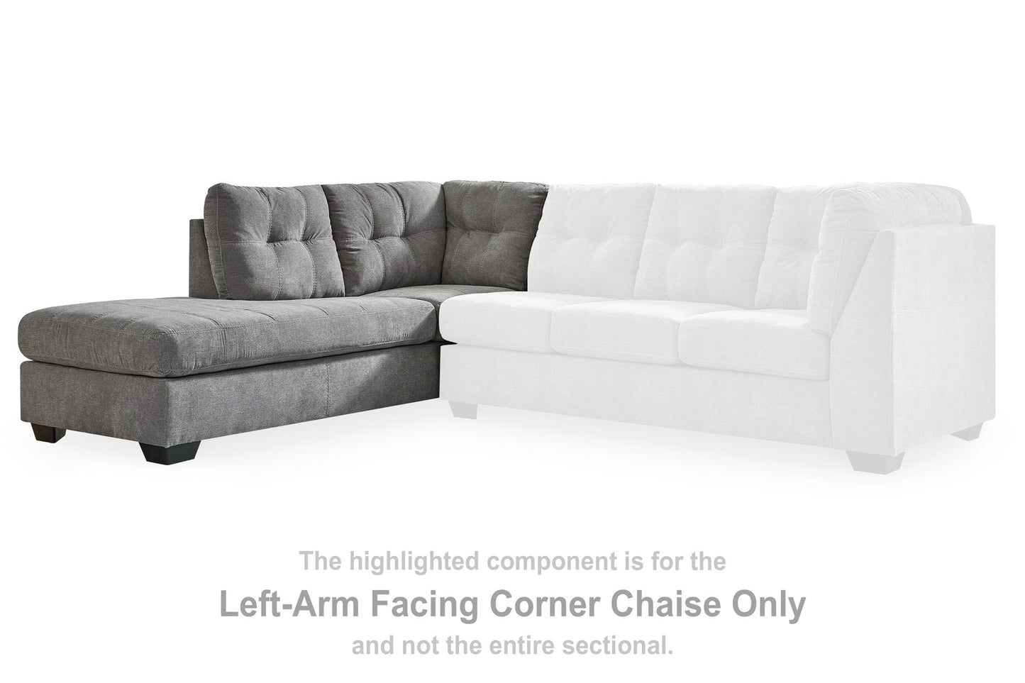 Marleton - Laf Corner Chaise - Gray