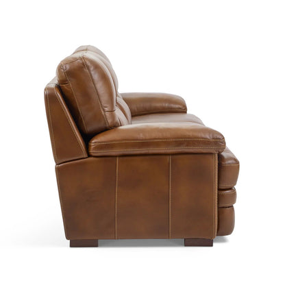 David - Power Reclining Sofa With Power Headrests & Lumbar - Pecan