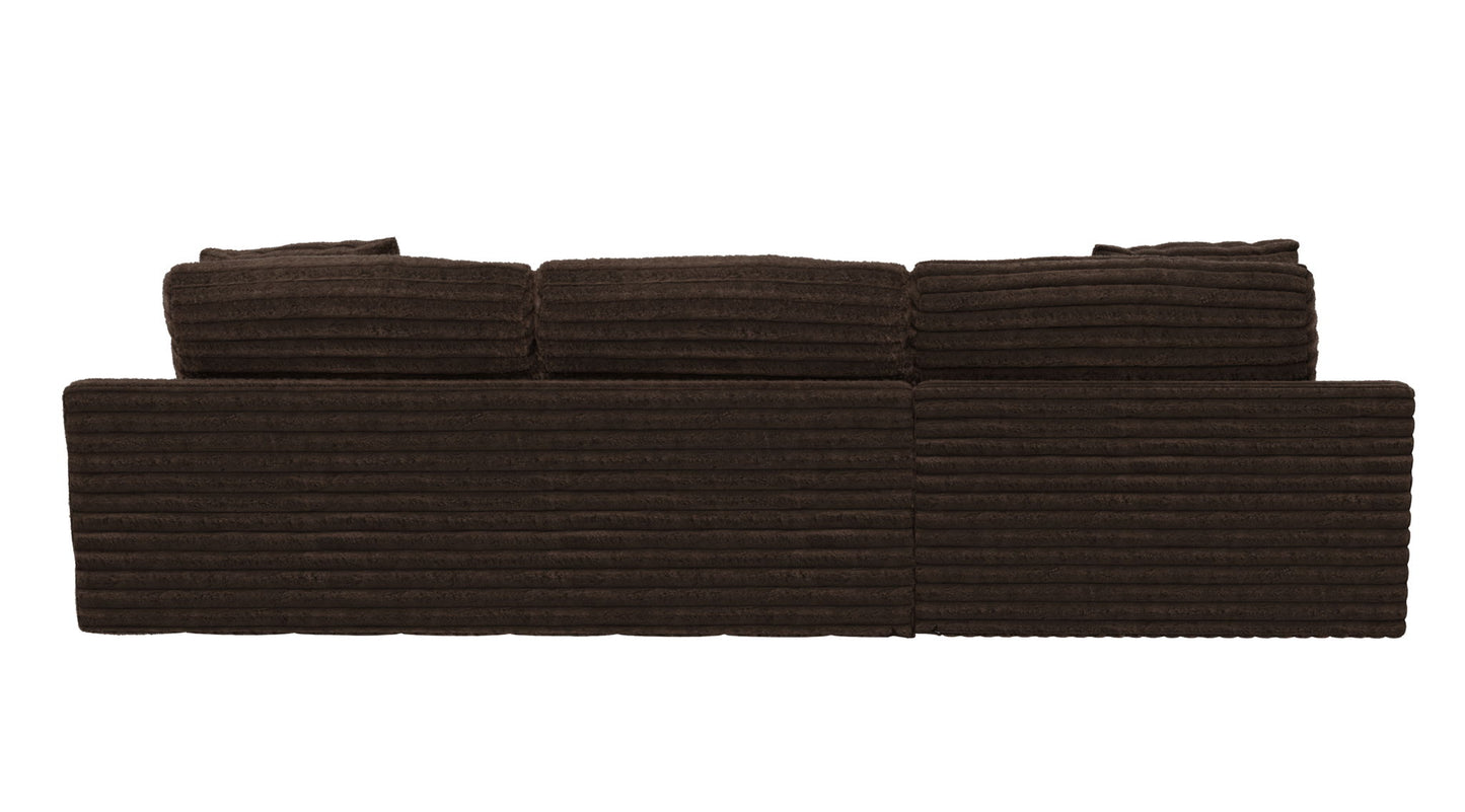 Comfrey - LSF Chaise - Chocolate