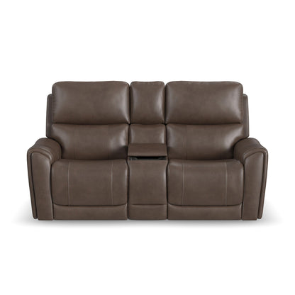 Carter - Power Reclining Loveseat With Console & Power Headrests & Lumbar - Cappuccino