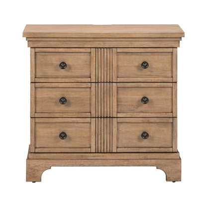 Haven Hills - Bedside Chest With Charging Station - Camel Beige