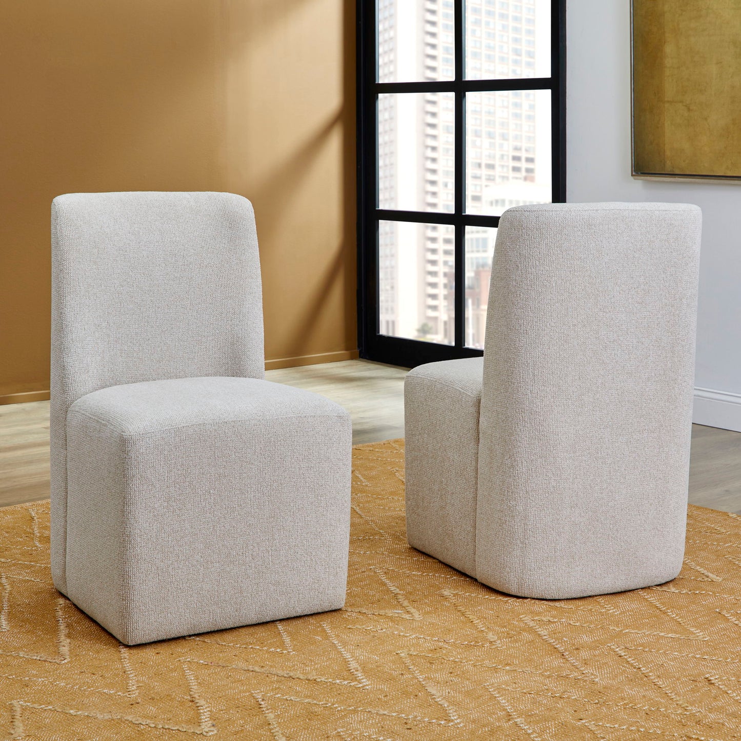 Waterfall - Upholstered Dining Chair (Set of 2) - Beige