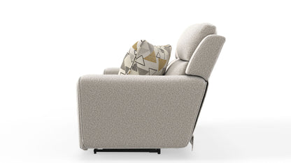 Micah - Power Headrest Power Deep Seat Reclining Console Loveseat - Oatmeal