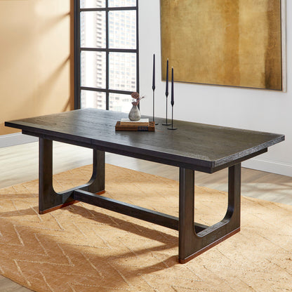 Waterfall - Rectangular Dining Table - Deep Ebony