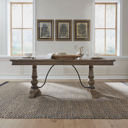 Americana Farmhouse - Trestle Table - Dark Brown