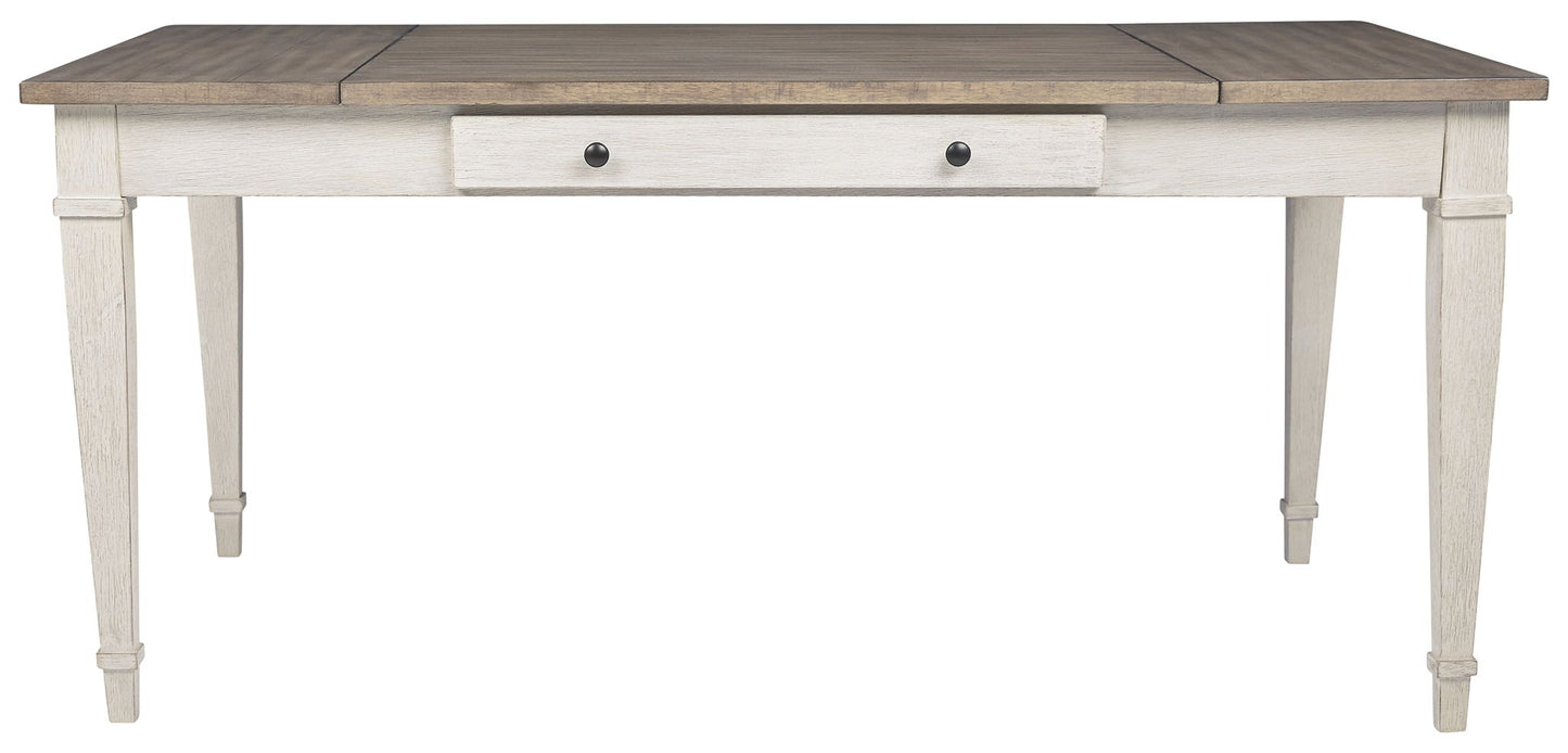 Skempton - RECT DRM Table w/Storage - White