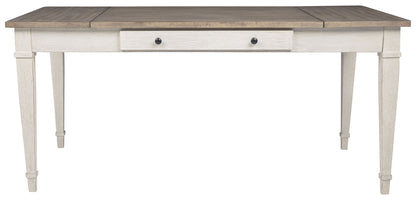 Skempton - RECT DRM Table w/Storage - White
