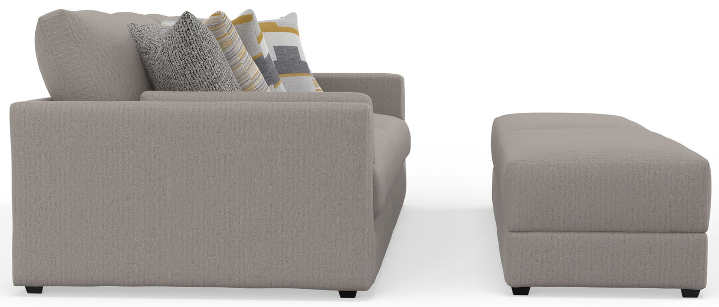 Trevor - Extra Deep Oversized Sofa With Included Storage Cocktail Ottoman