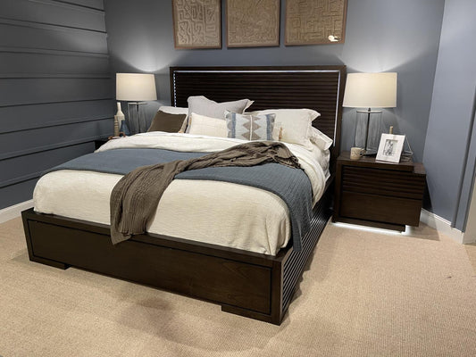 Architect - Panel Headboard King / California King With LED Lights - Onyx