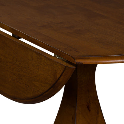 Creations - Drop Leaf Pedestal Table Top - Dark Brown