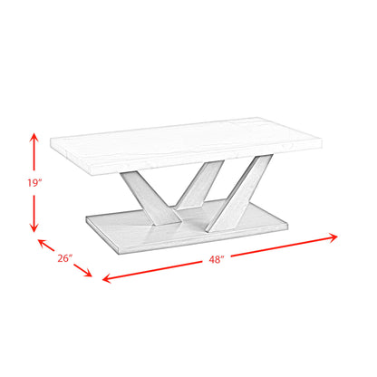 Greta - Rectangular Coffee Table - Gray